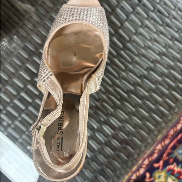 Call It Spring Cream Rhinestone Heels - Picture 2 of 2